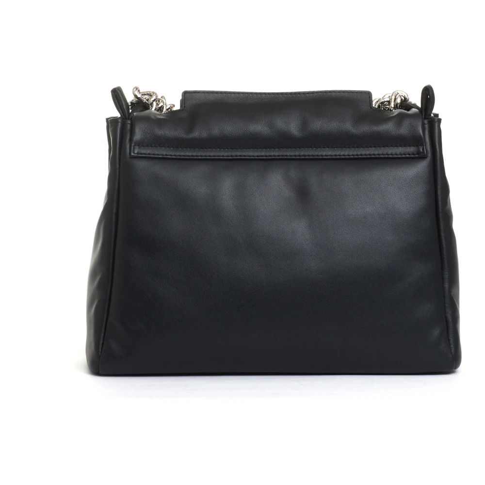 Orciani Stoere Zwarte Schoudertas Black Dames