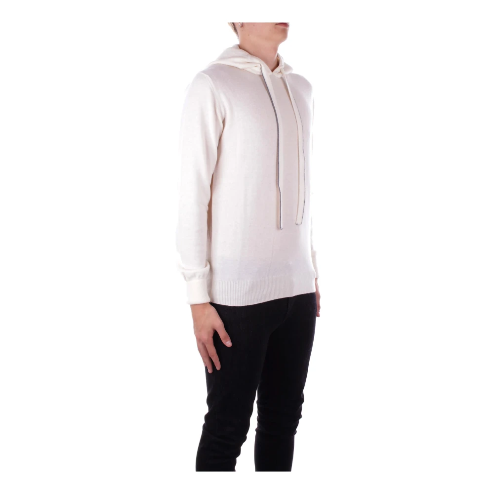 Alpha Studio Hoodie Slim Fit Wol Beige Heren