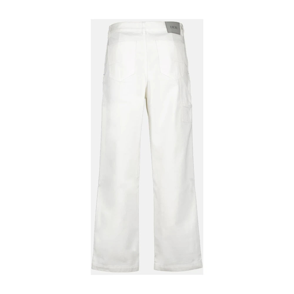 Dior Witte Timmerman Jeans Herfst-Winter 2024 Mannen White Heren