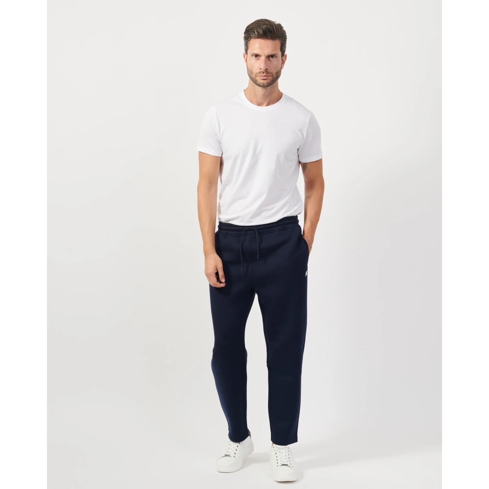 K-way Blauwe joggingbroek met elastische taille Blue Heren