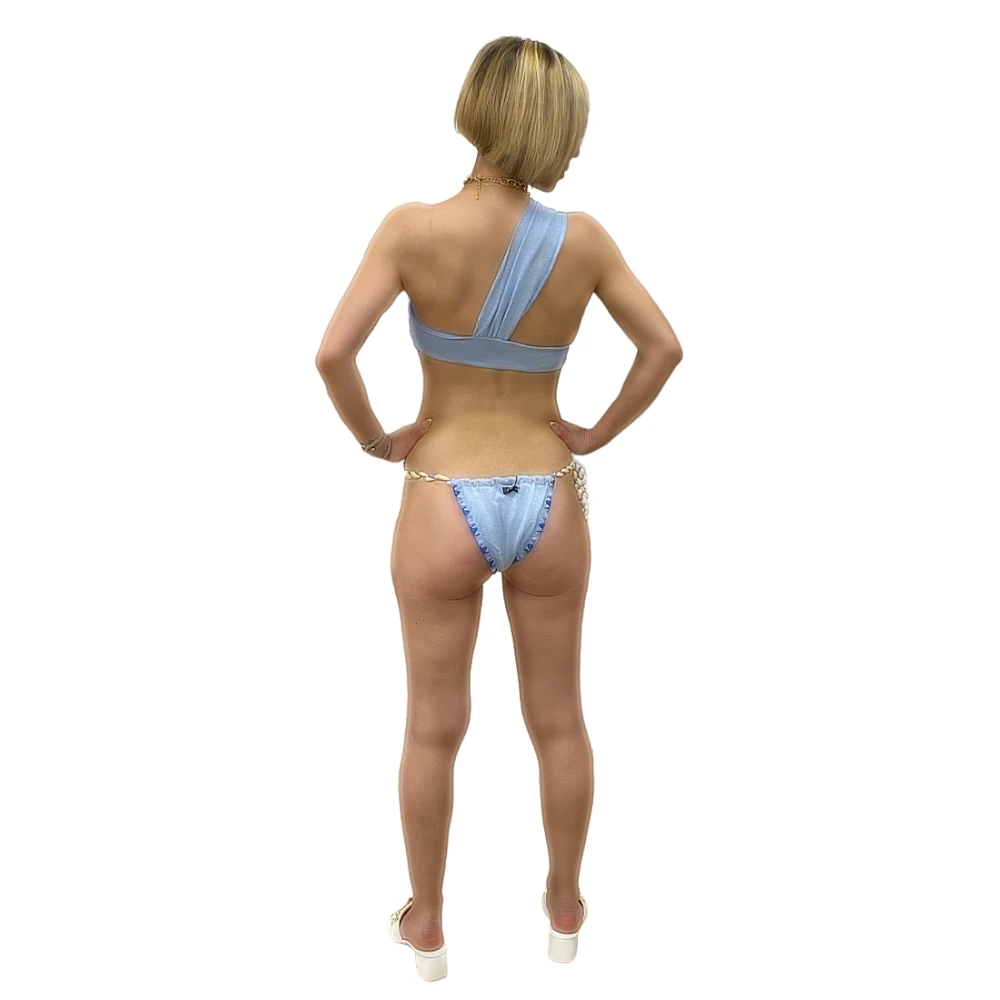 F**k Bikini 2-Delig Set Blue Dames
