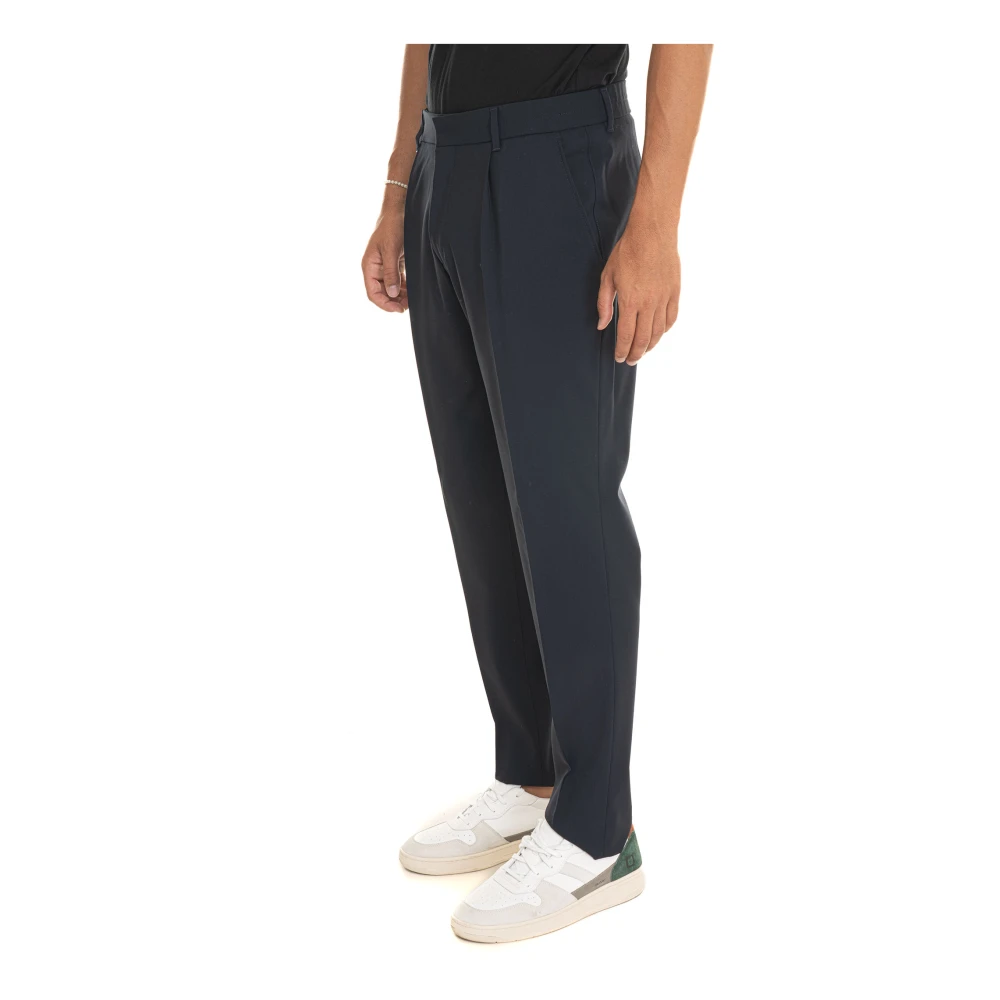 Boss Klassieke Broek met Opgerolde Zomen Blue Heren