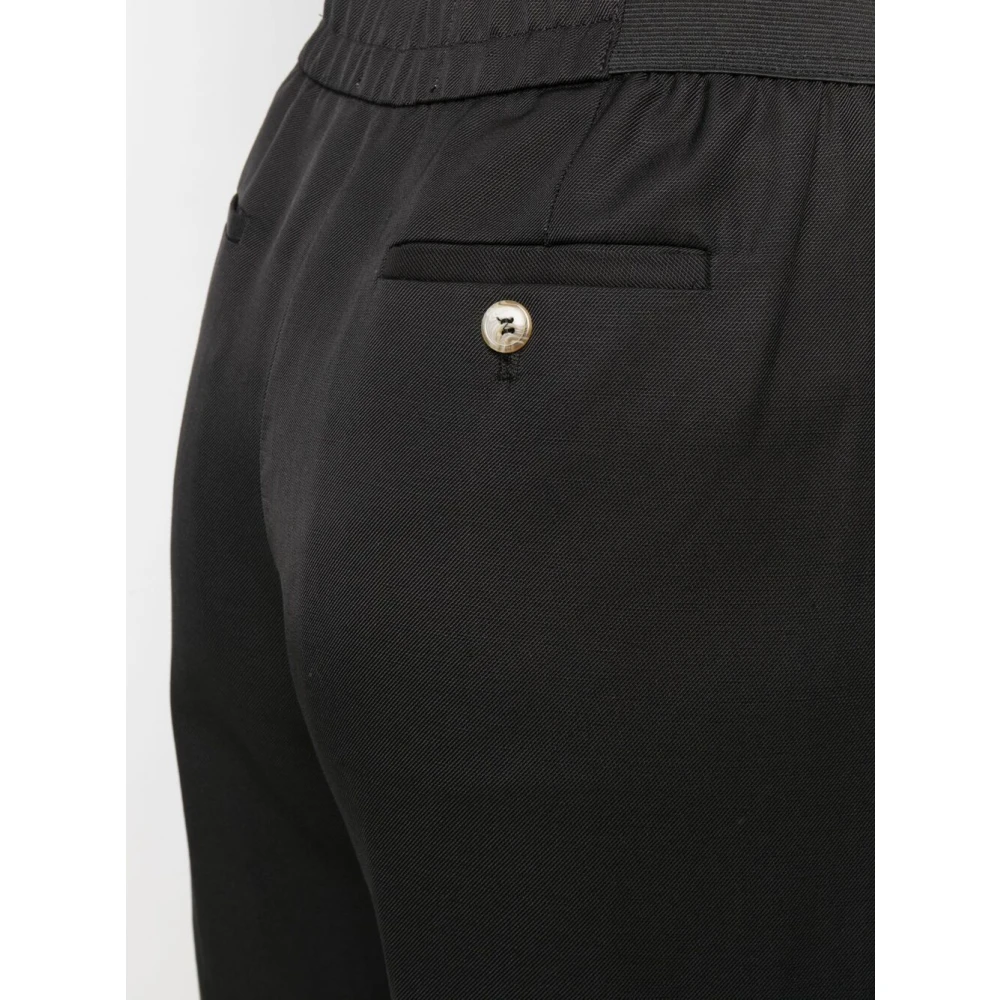 Loulou Studio Straight Trousers Black Dames