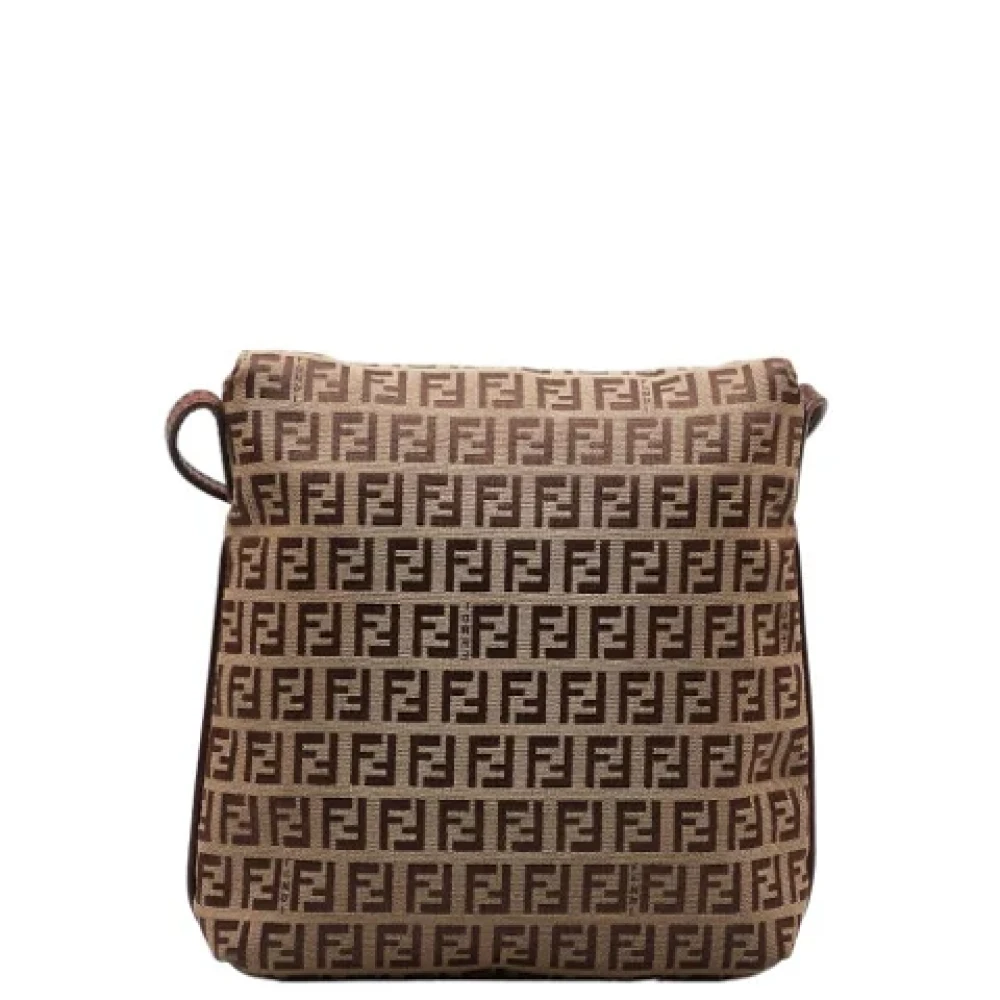 Fendi Vintage Pre-owned Canvas shoulder-bags Brown Dames