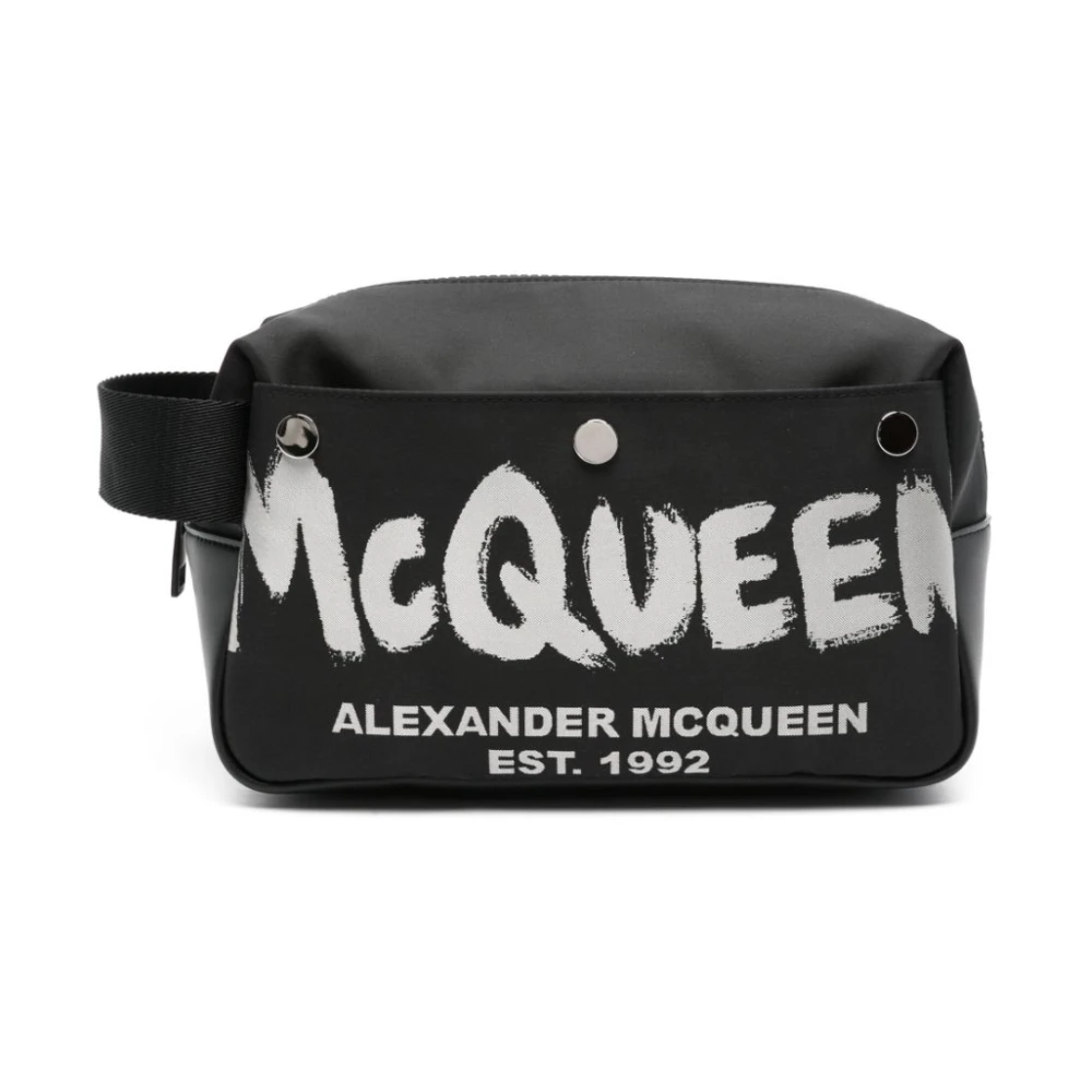 Alexander mcqueen Zwarte Panelled Leren Tas Black Heren