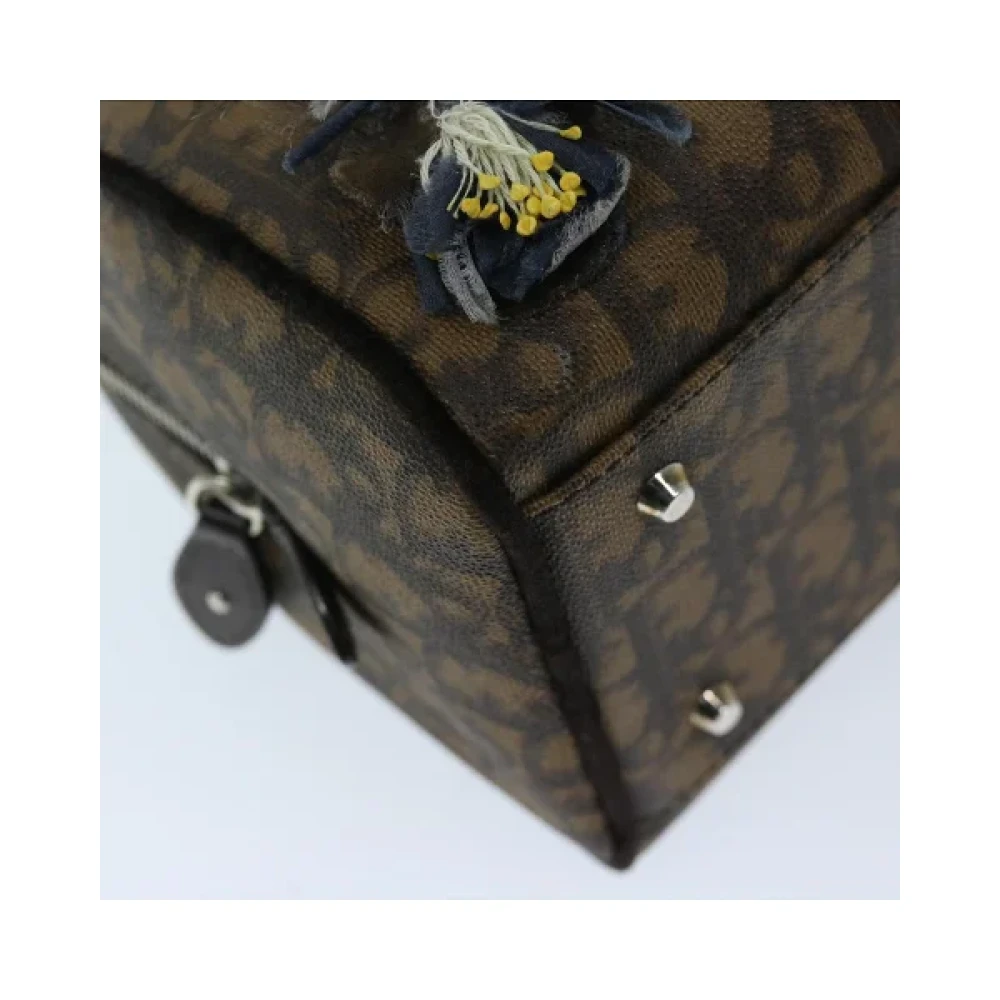 Dior Vintage Pre-owned Canvas handbags Brown Dames