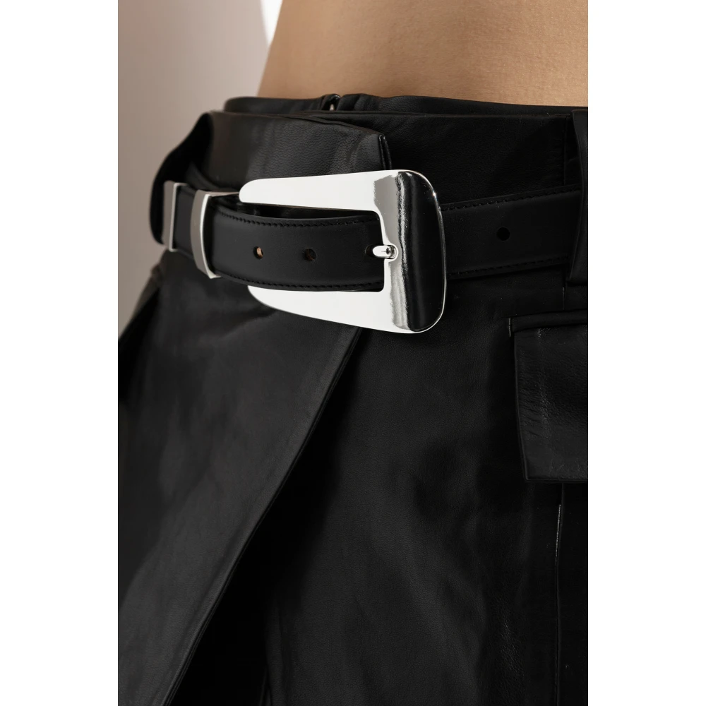IRO Leren rok Yori Black Dames