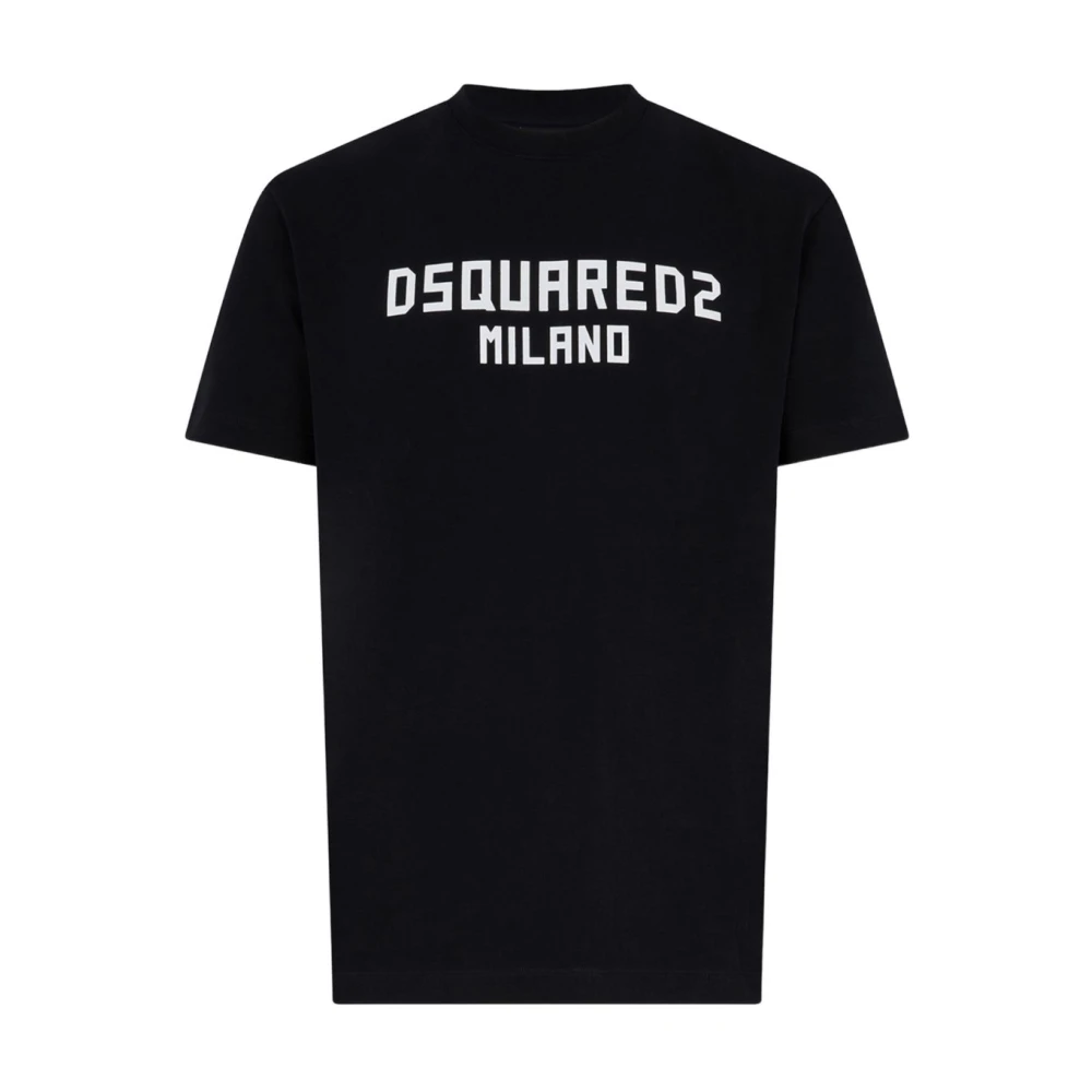 Dsquared2 Men's Black Logo T-Shirt - T-Shirts - M - Tops