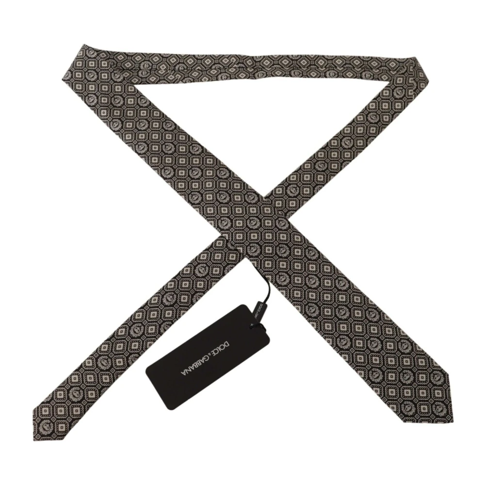 Dolce & Gabbana Zijden Stropdas voor Heren Stijlvol en Elegant Black Heren