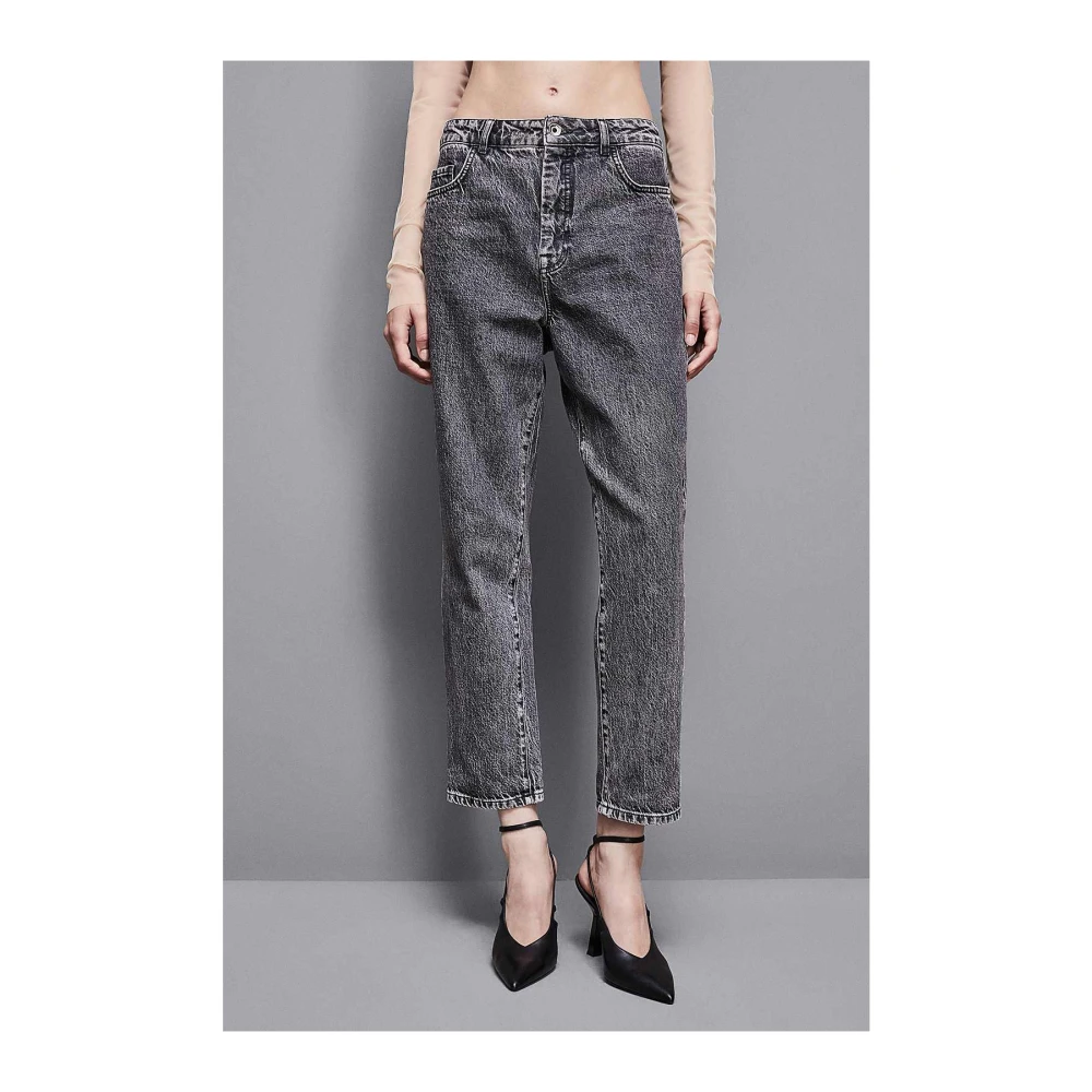 PATRIZIA PEPE Denim Essential Broek Art. 8P0402D1Wzn Black Dames