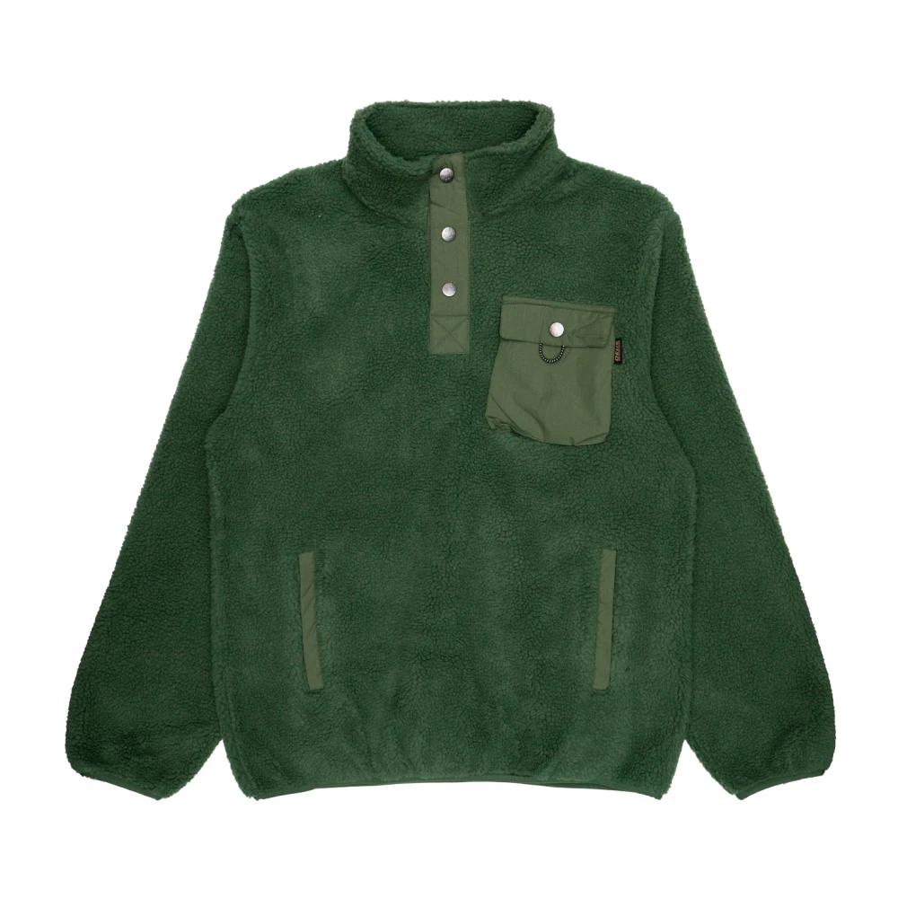Deus Ex Machina Katoenen Sherpa Parka met Contrastzakken Green Heren