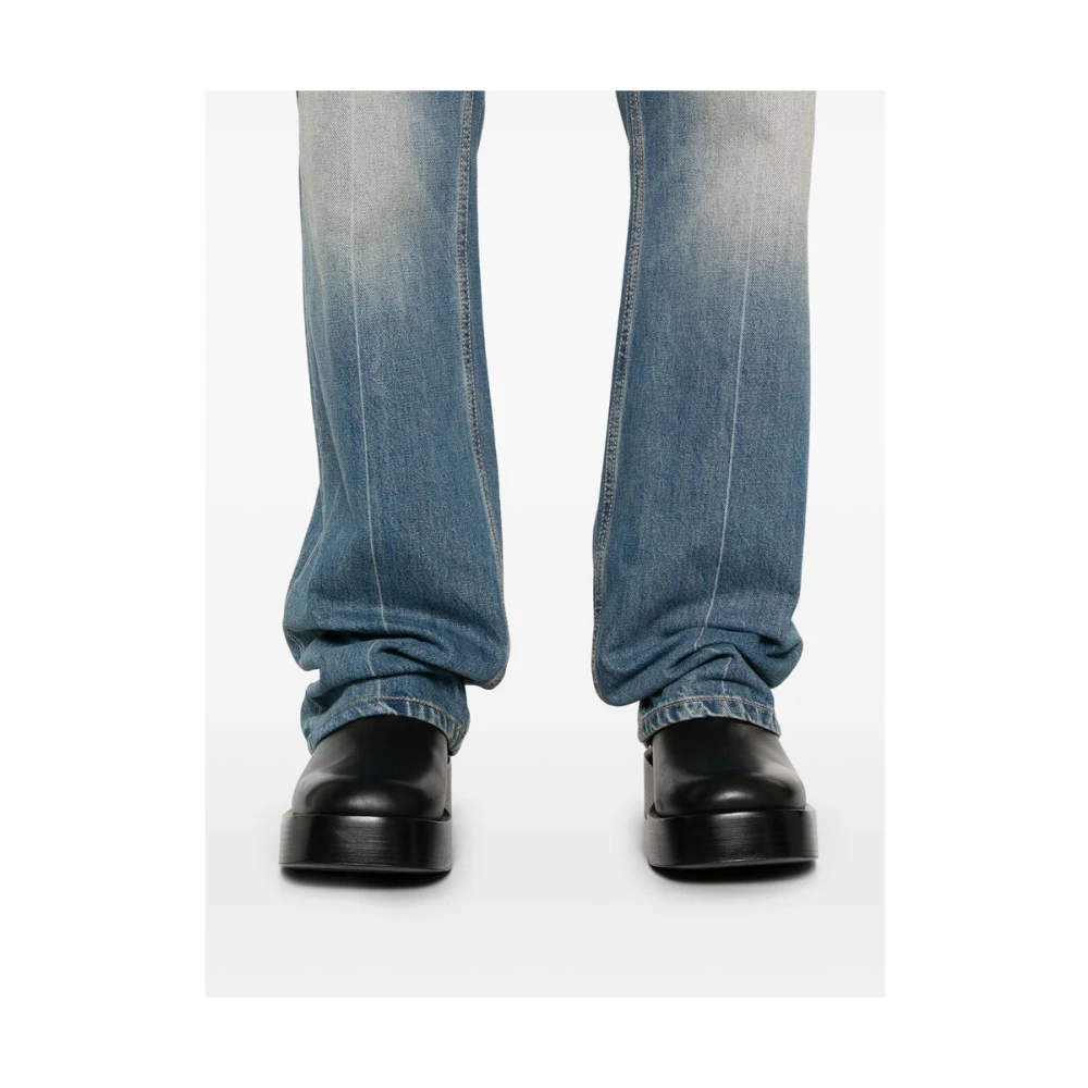 alexander mcqueen Poederblauwe Klassieke Jeans met Logopatch Blue Heren