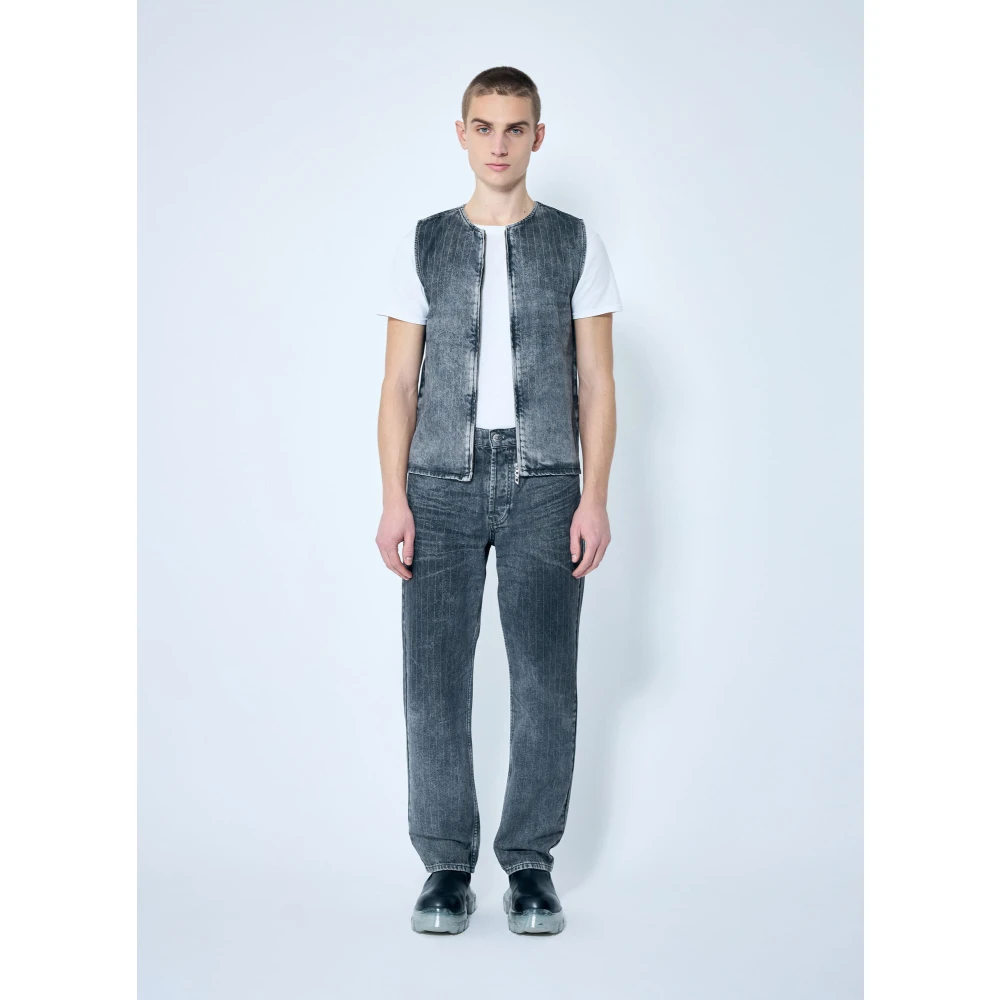 Diesel Pinstriped D-Macs Jeans Gray Heren