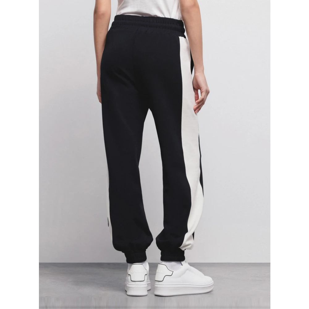 Gaëlle Paris Contrast Inzet Broek Zwart Offwhite Black Dames
