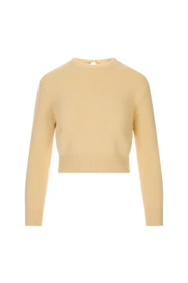 Cropped Crew Neck Sweater