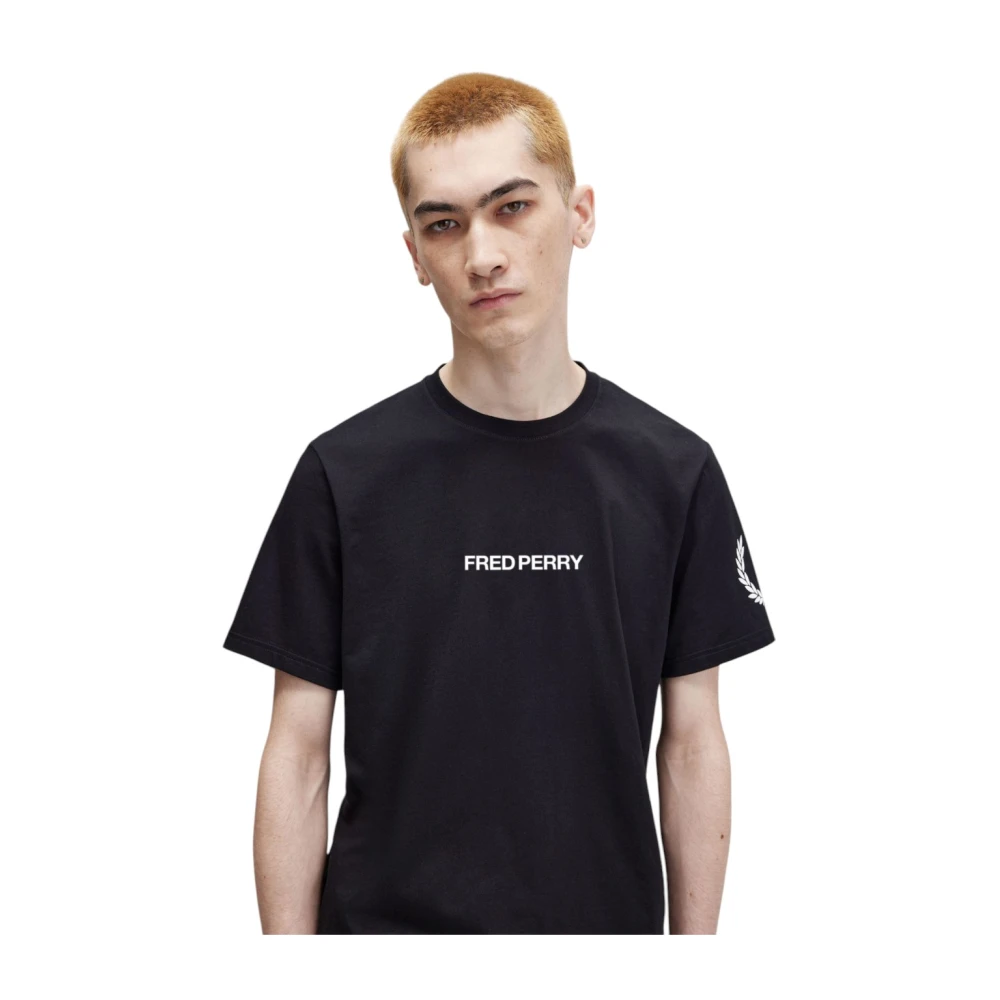 Fred Perry Casual Katoenen T-shirt voor Dagelijks Gebruik Black Heren