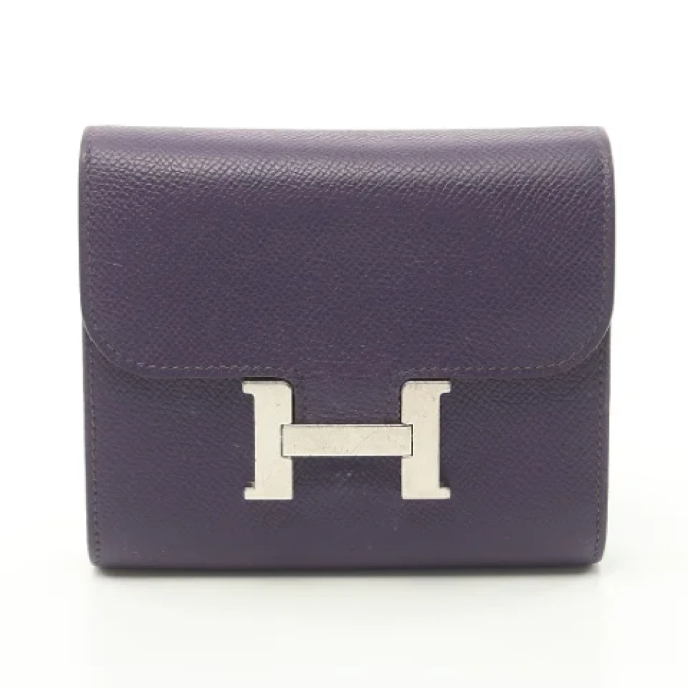 Hermès Vintage Pre-owned Fabric wallets Purple Dames
