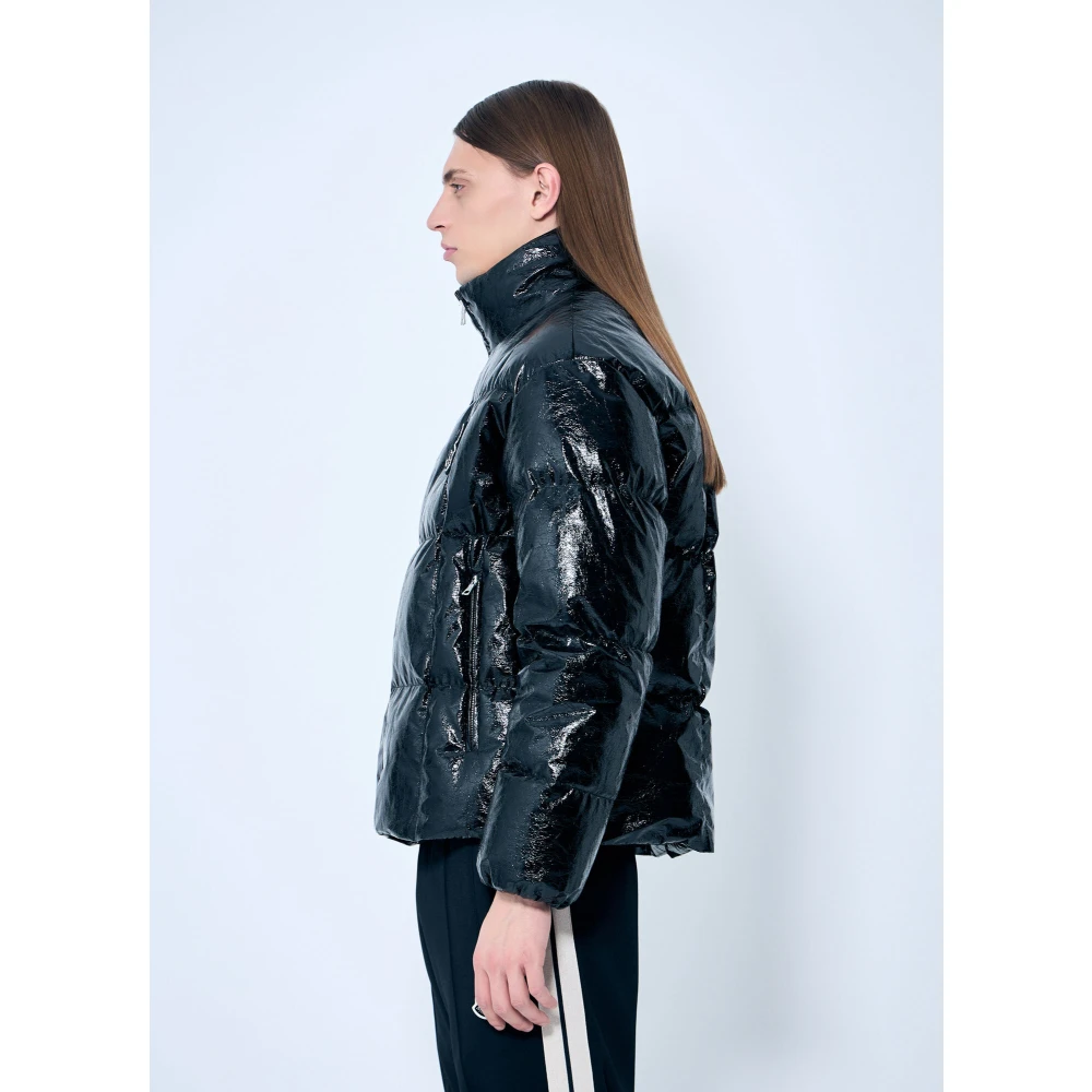 Moncler Glanzende Afwerking Donsjas Black Heren