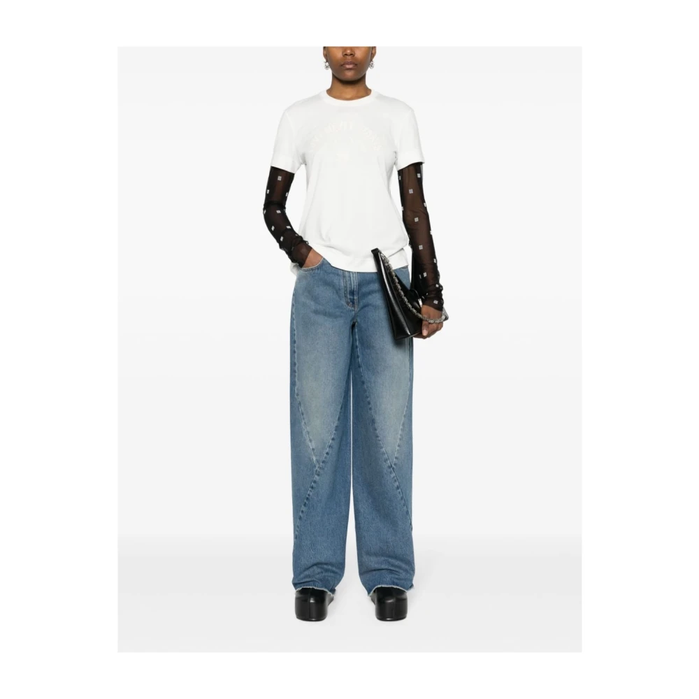 Givenchy Wide Leg Denim Jeans Blue Dames