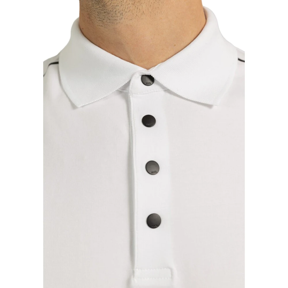 Karl Lagerfeld Drukknoop Polo Shirt White Heren
