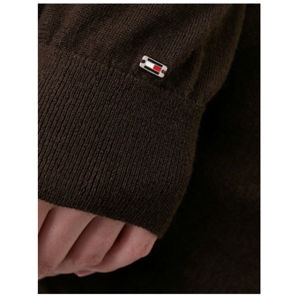 Tommy Hilfiger Merino Wol V-Hals Trui Black Dames