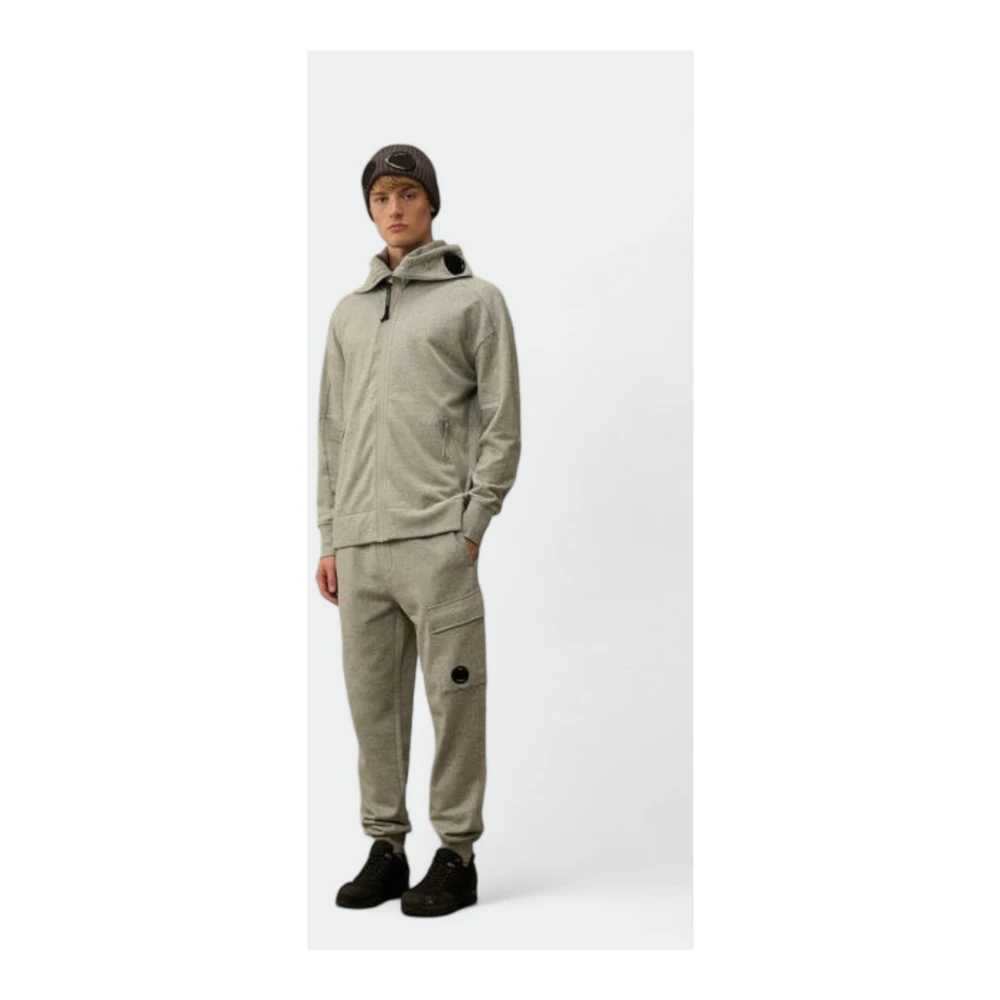 C.P. Company Verhoogde Fleece Cargo Sweatpants Gray Heren