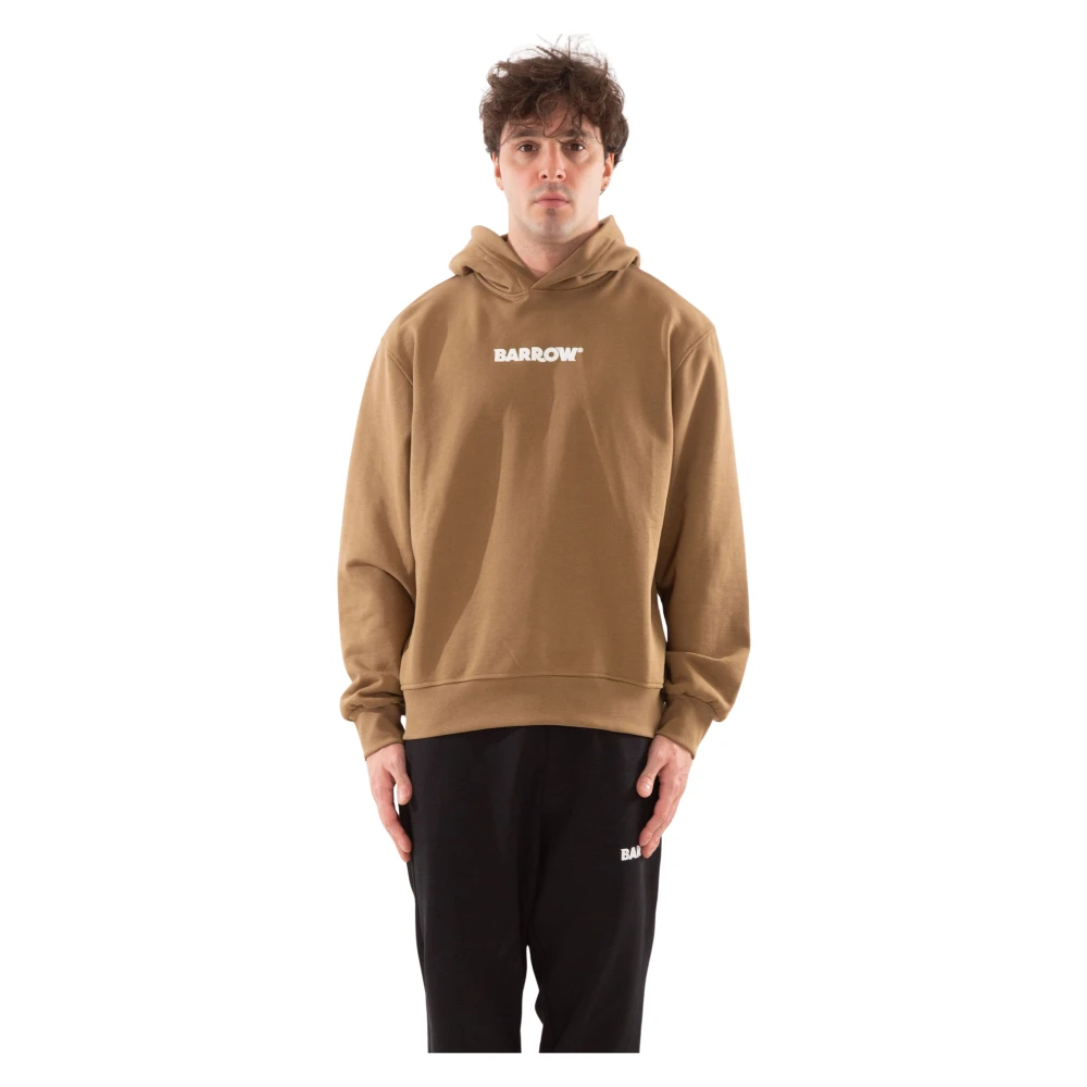 Barrow Hoodie met achterlogo klassieke stijl Brown Heren