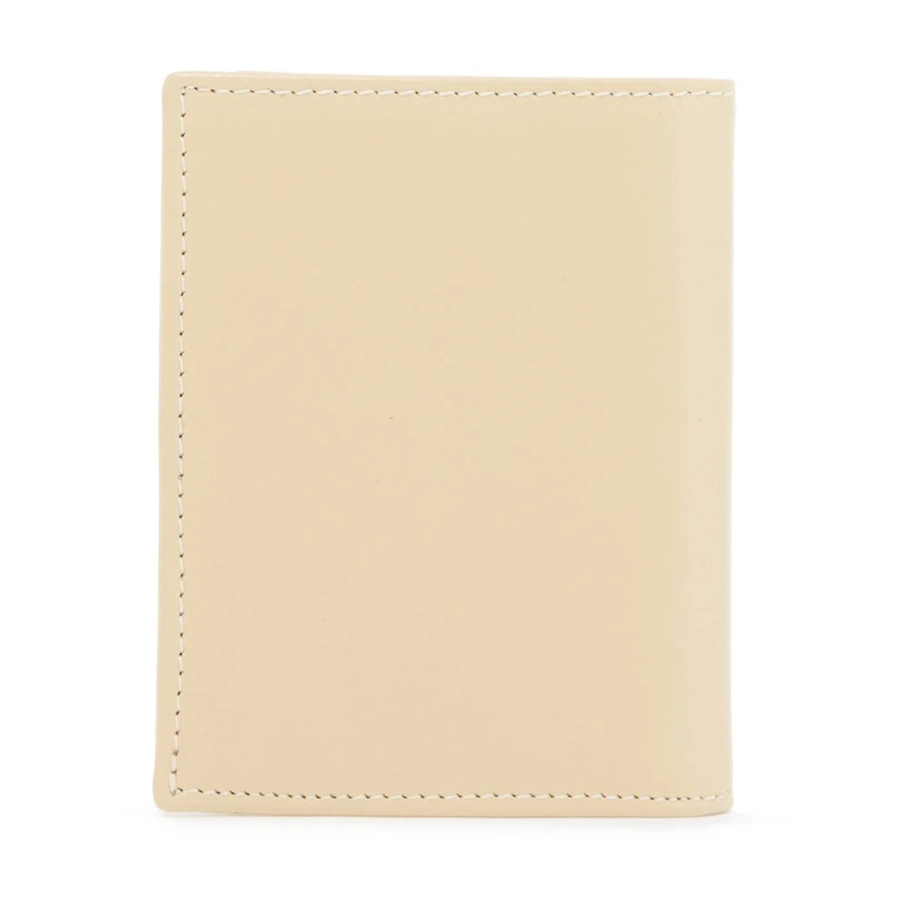 Comme des Garçons Leren Bi-Fold Portemonnee Beige Heren