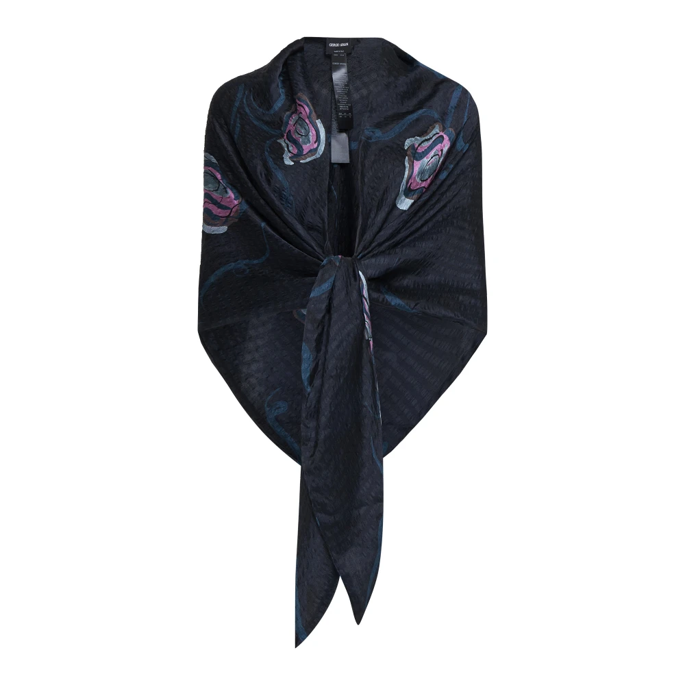 Giorgio Armani Zwarte Sjaals Collectie Black Dames