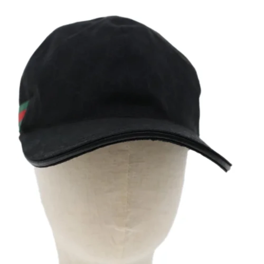 Gucci Vintage Pre-owned Canvas hats Black Dames