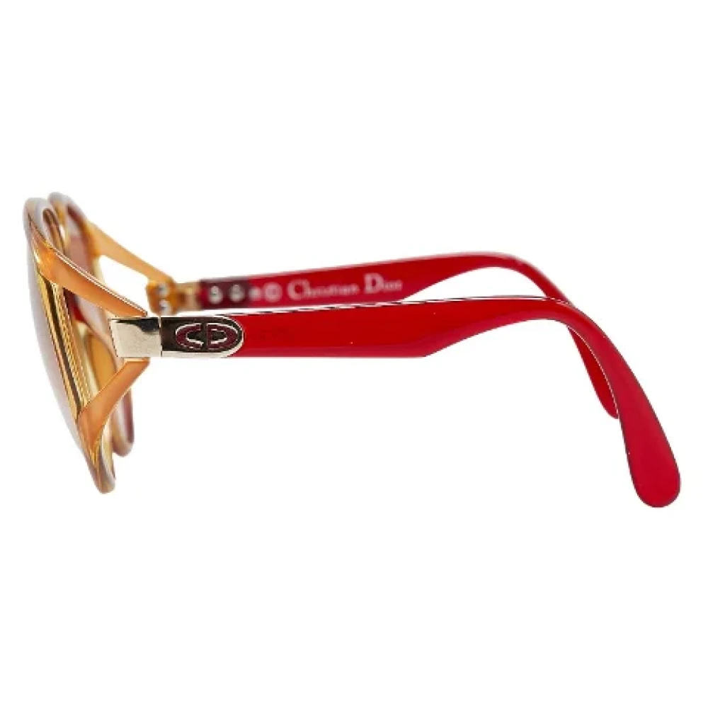 Dior Vintage Pre-owned Plastic sunglasses Red Dames