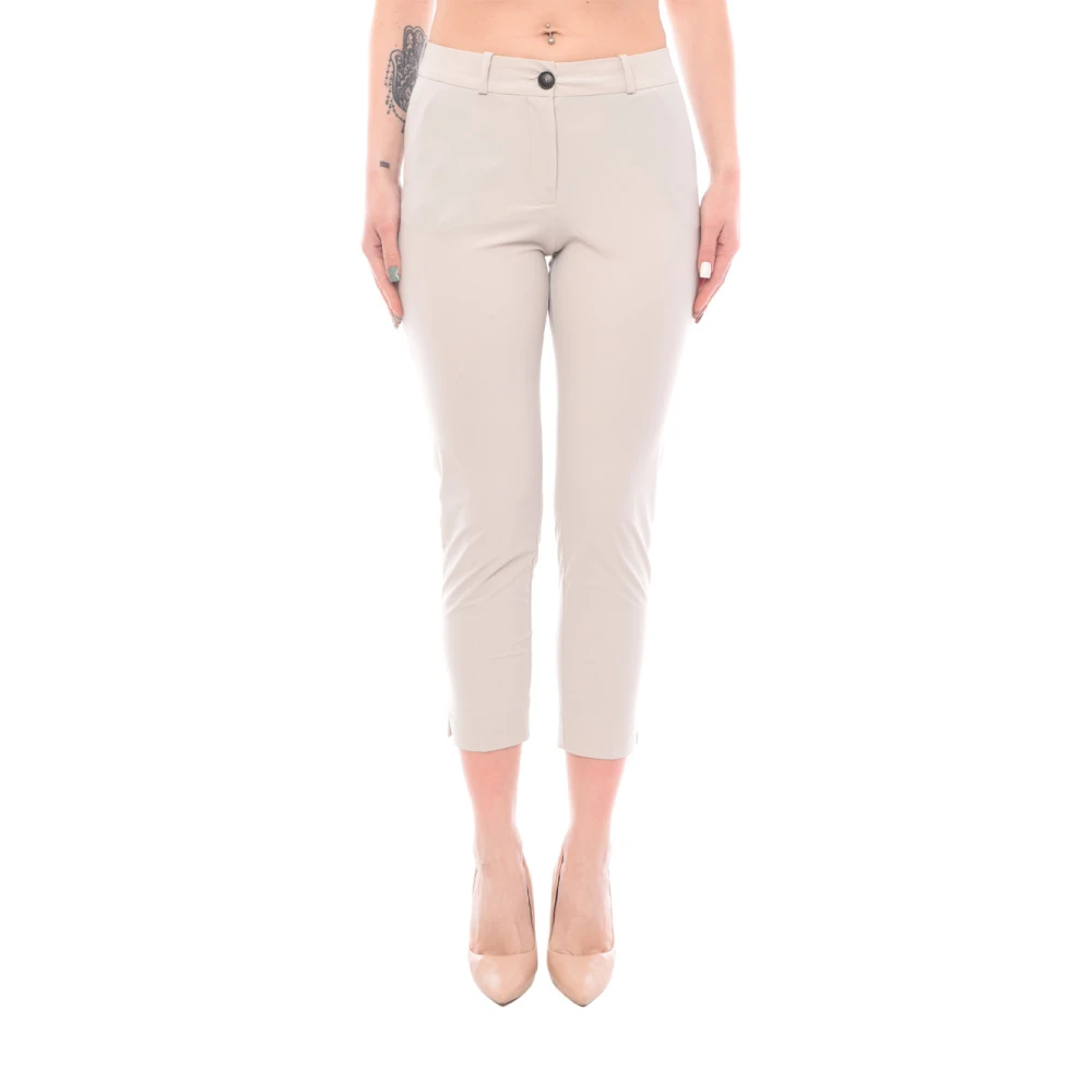 RRD Cropped Chino Broek met Optische Print White Dames