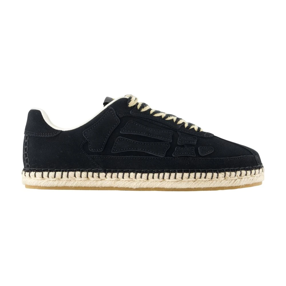 Amiri Men's Black Sneakers, 9 Uk, Espadrille Pacific Bones Trainers