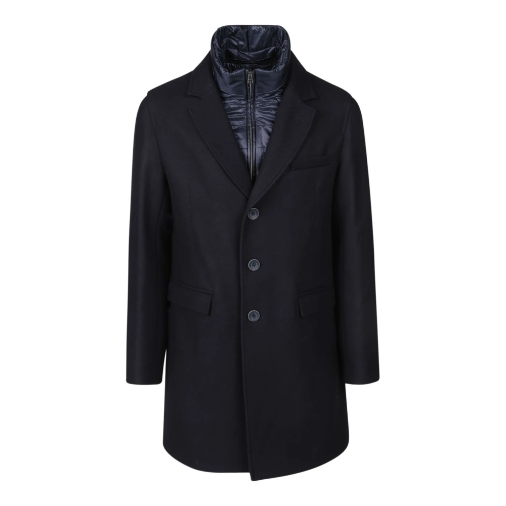Herno Blauwe Jas met Afneembare Bib Blue Heren