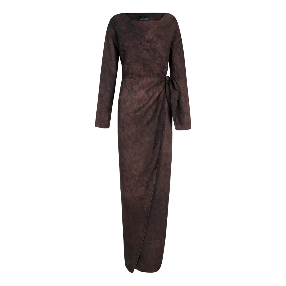 Cortana Women's Burgundy Malaysia, Jacquard Wrap Dress