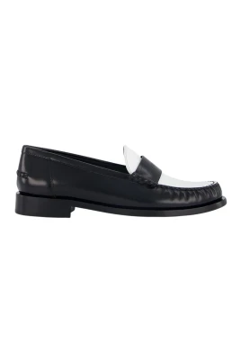 Tvåfärgade Läder Moccasin Loafers