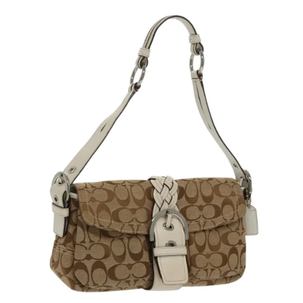 Coach Pre-owned Canvas shoulder-bags Beige Dames