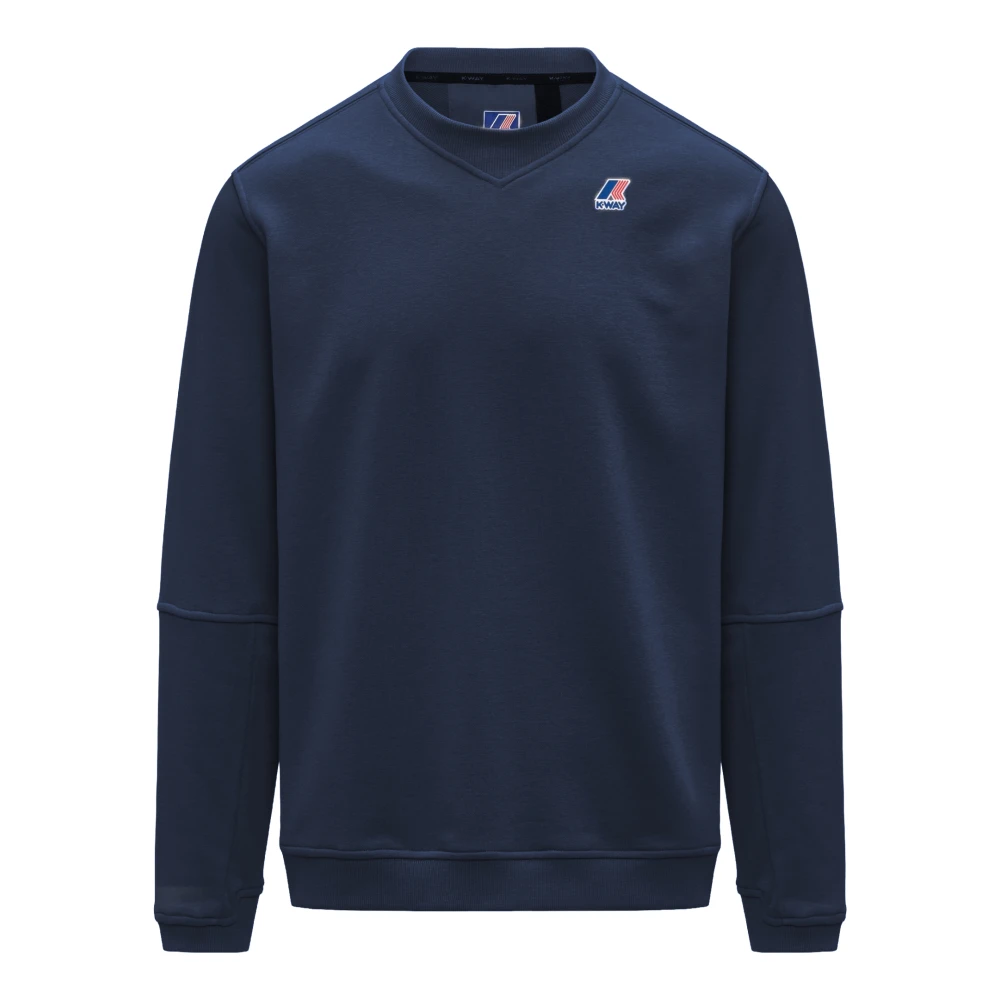 K-Way Mannelijk Blauw Hoodies & Sweatvesten Heren, S, Katoen, Nael Sweatshirt