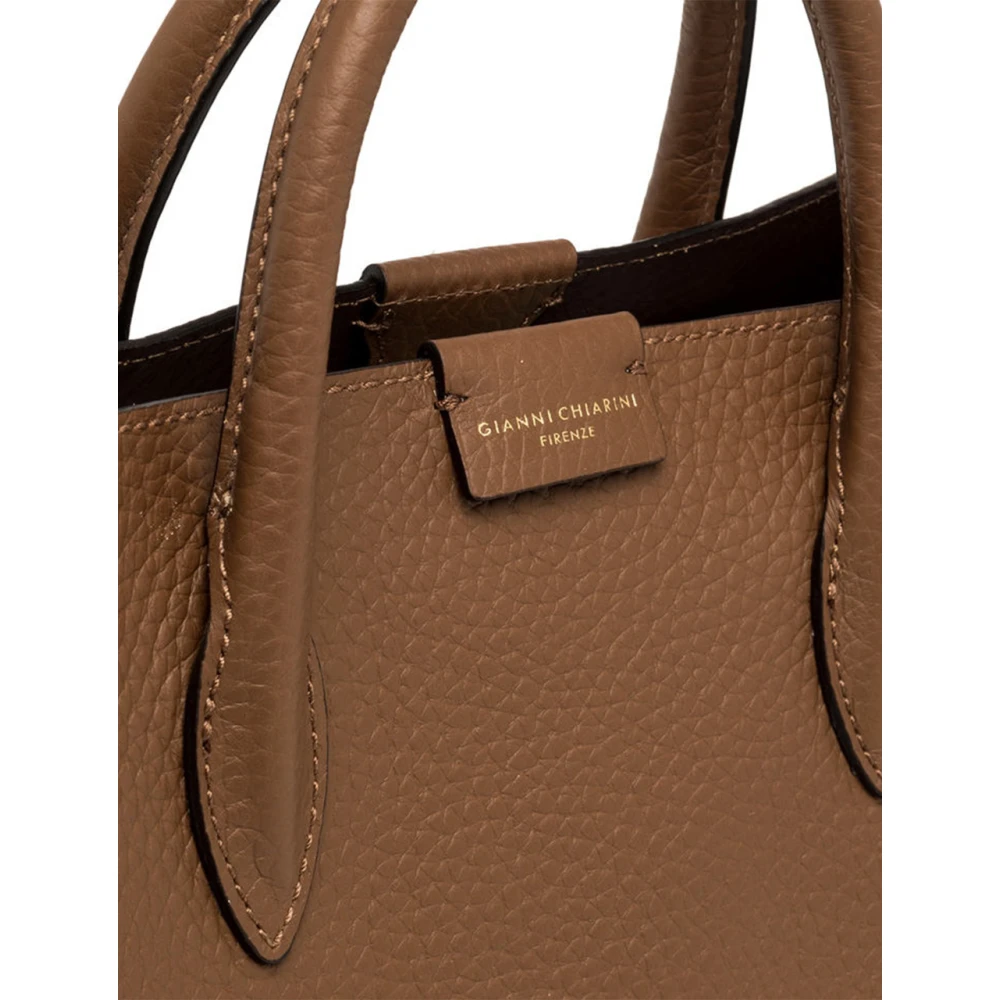 Gianni Chiarini Bruine Leren Schoudertas Brown Dames