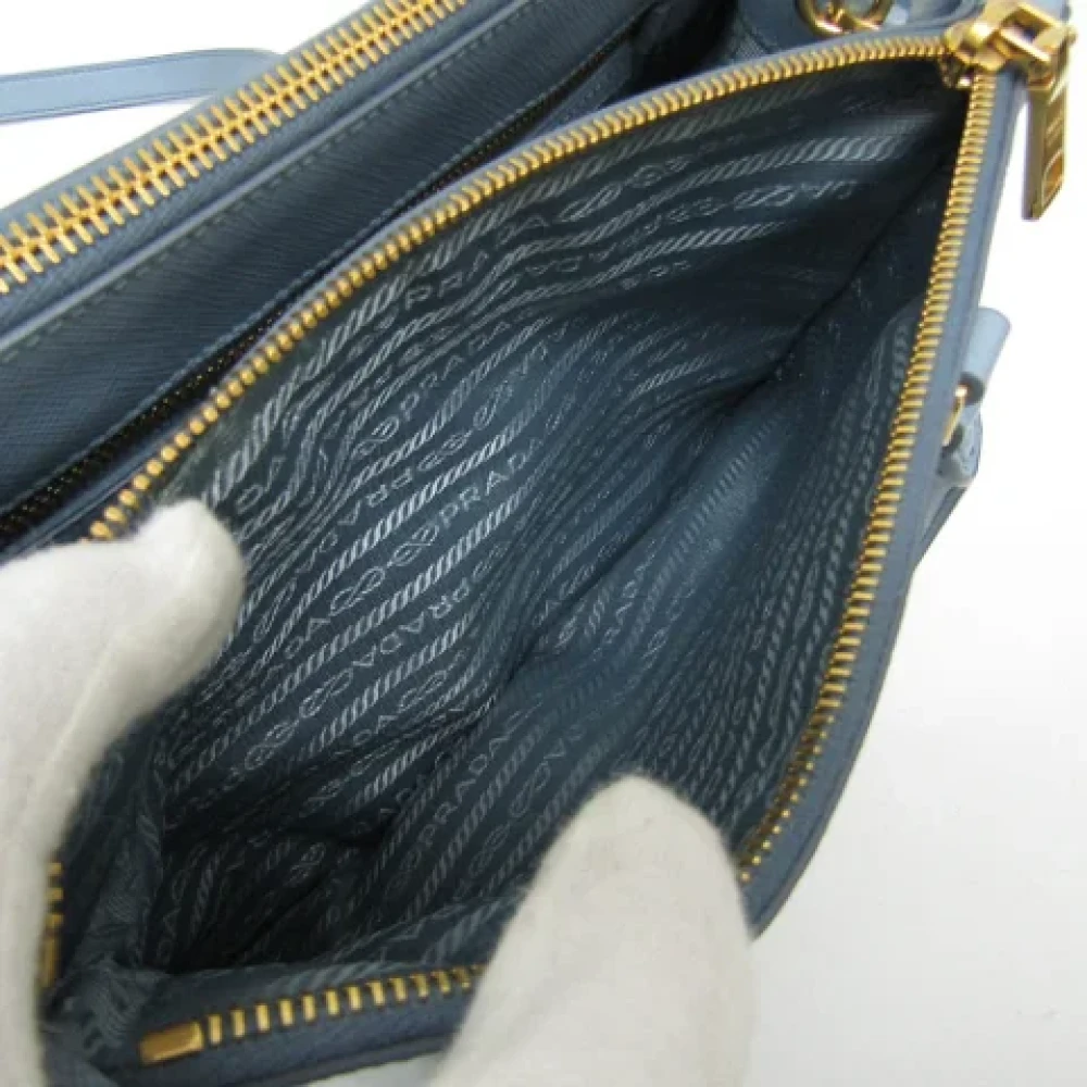 Prada Vintage Pre-owned Leather prada-bags Blue Dames