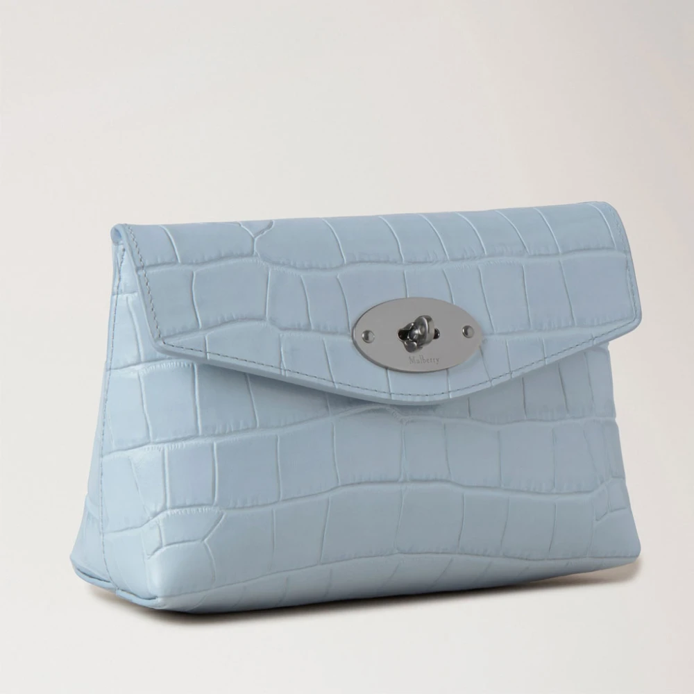 Mulberry Darley Cosmetische Pouch Poplin Blauw Blue Dames