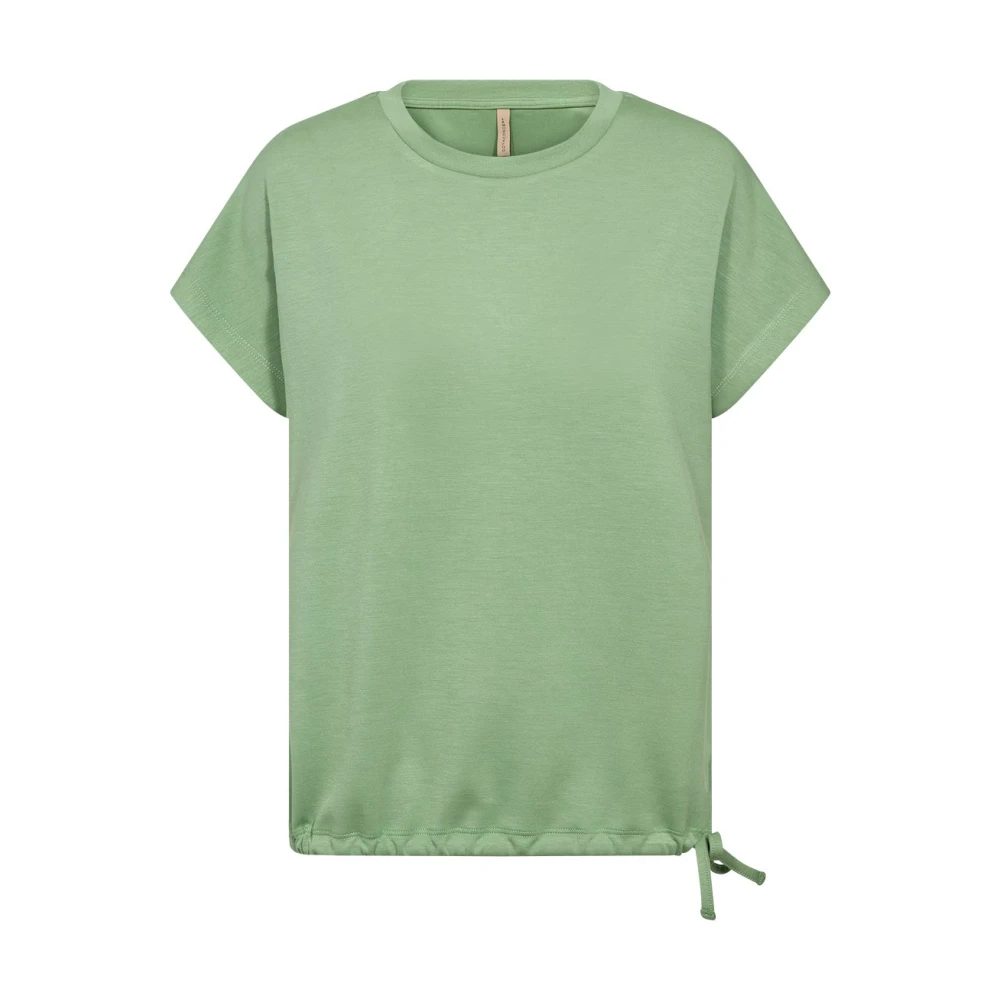 Soyaconcept Casual Shirt met Ronde Halslijn en Stoer Detail Green Dames