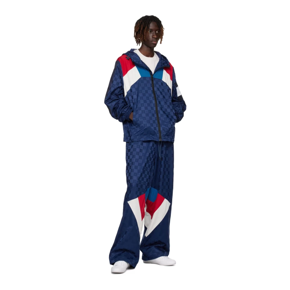 Tommy Hilfiger Geblokte capuchon trackjack Blue Heren