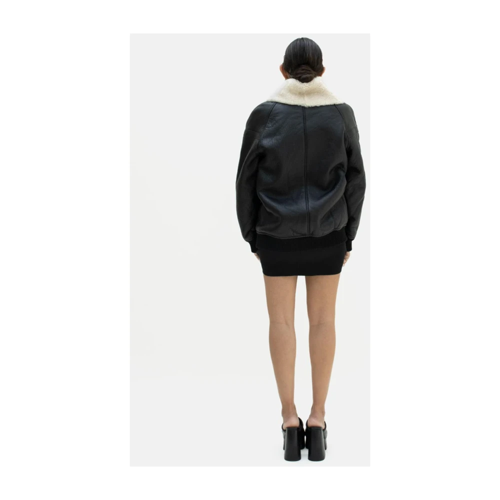 Just Things we Like Kawa Merino Lamsvacht Shearling Jas Black Dames