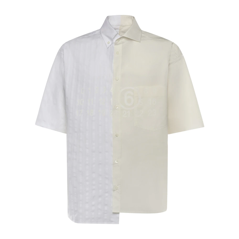 Mm6 Maison Margiela Hombre Blanco - Short Sleeve Shirts - Shirts - L - Short Sleeve Shirts