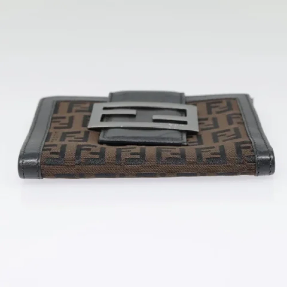 Fendi Vintage Pre-owned Canvas wallets Black Dames