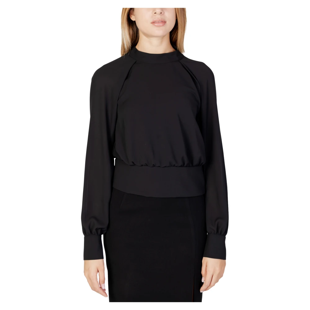 Sandro Ferrone Lange Mouw Blouse Vrouw Collectie Polyester Black Dames