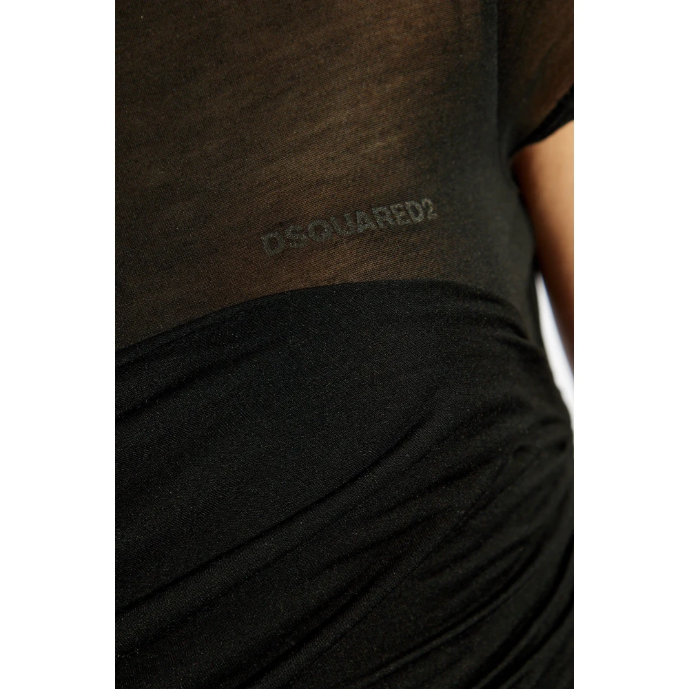 Dsquared2 Draped top Black Dames