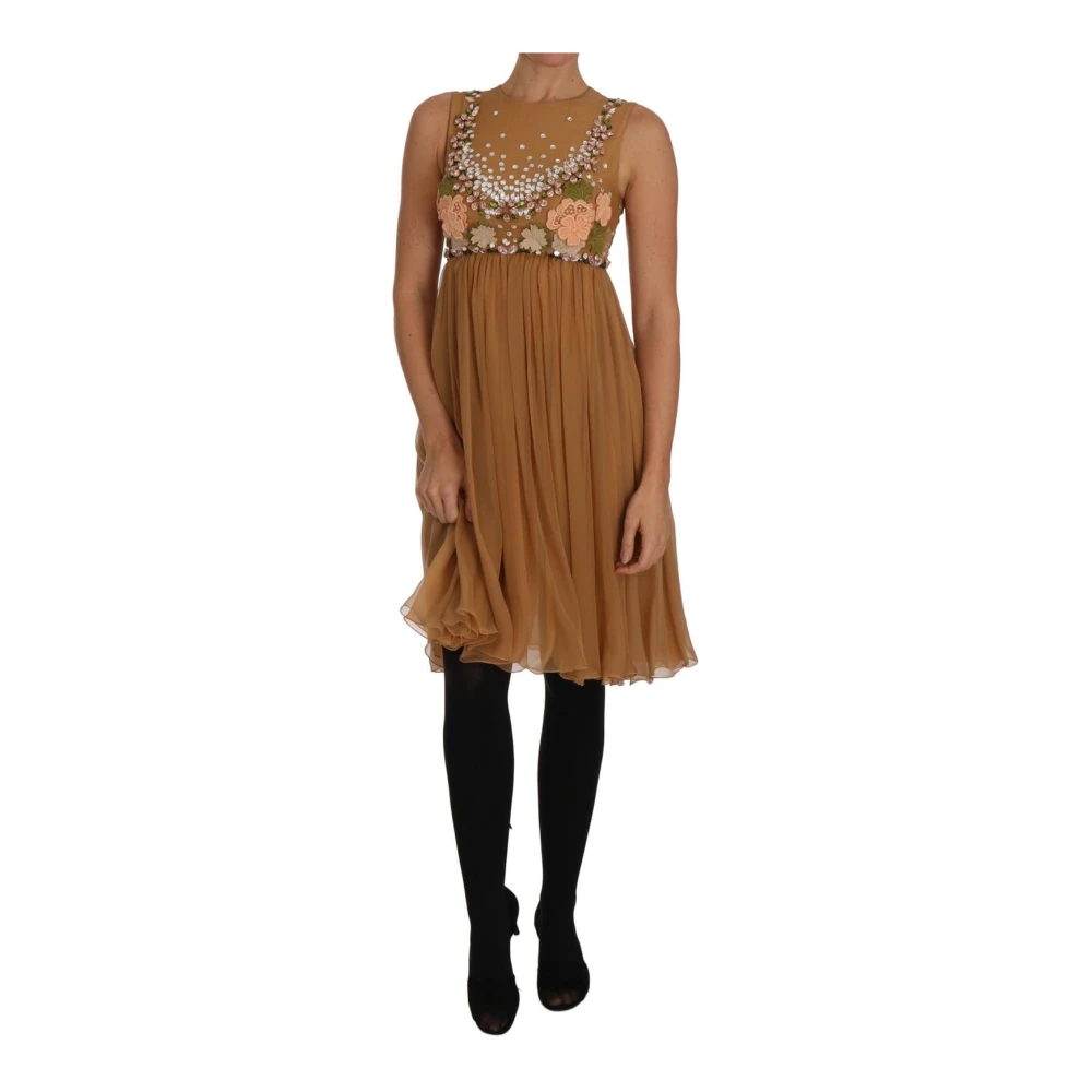 Dolce & Gabbana Women's Gold Embellished A-Line Cocktail Dress