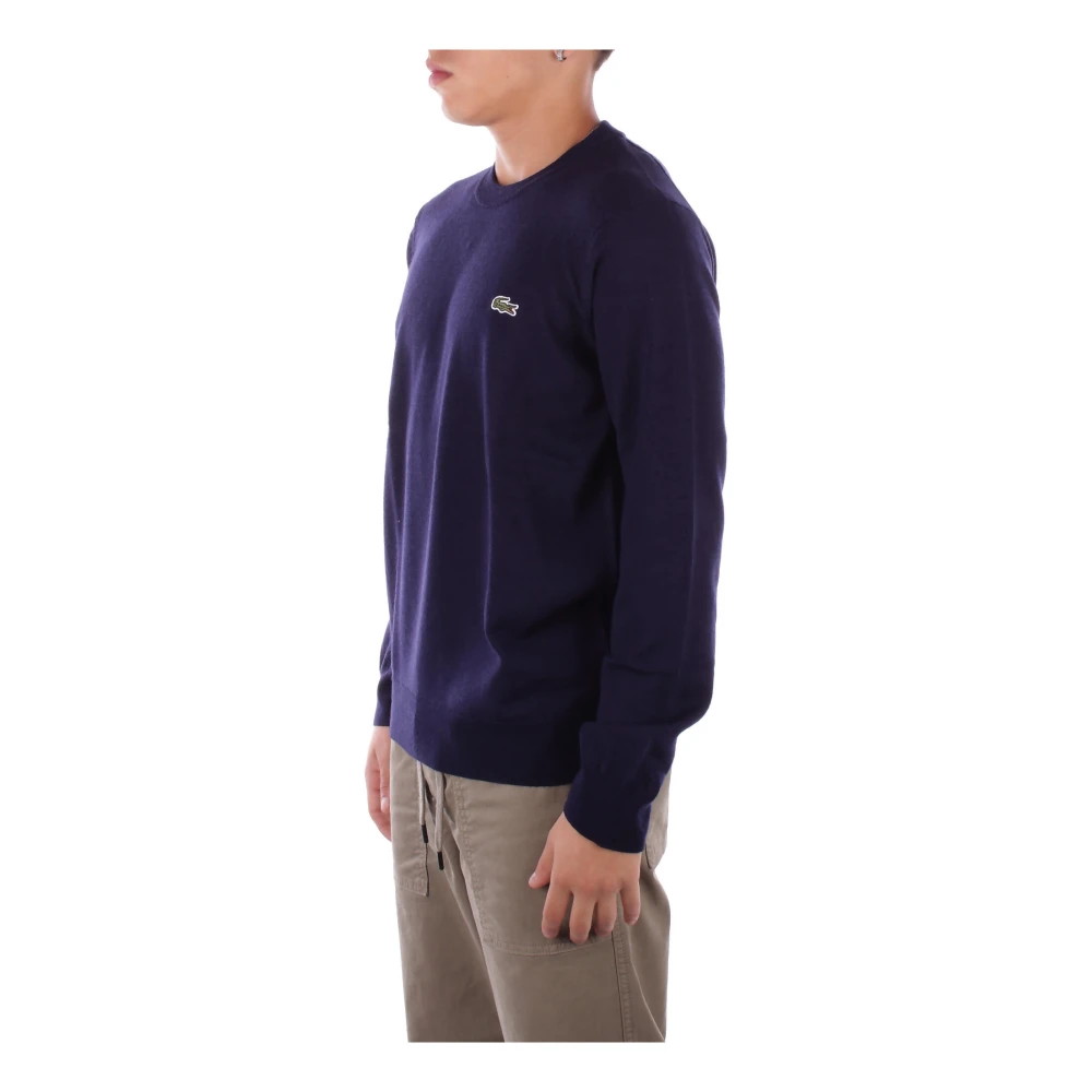 Lacoste Blauwe Logo Front Sweater Blue Heren
